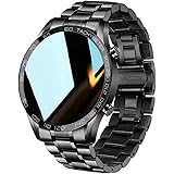 FILIEKEU Men Smart Watch for Android iOS, Bluetooth Calls Voice Chat with Heart Rate/Sleep Monitor Fitness Tracker, 1.3&quot; Full Touch Screen IP67 Waterproof Stainless Steel Activity Tracker for Men
