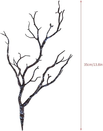Miniatura 3 de Sigdio Ramas de árbol artificiales, arte oscuridad, cuernos de bruja, ramitas de plástico seco para Navidad, bodas, fiestas, decoración del hogar y