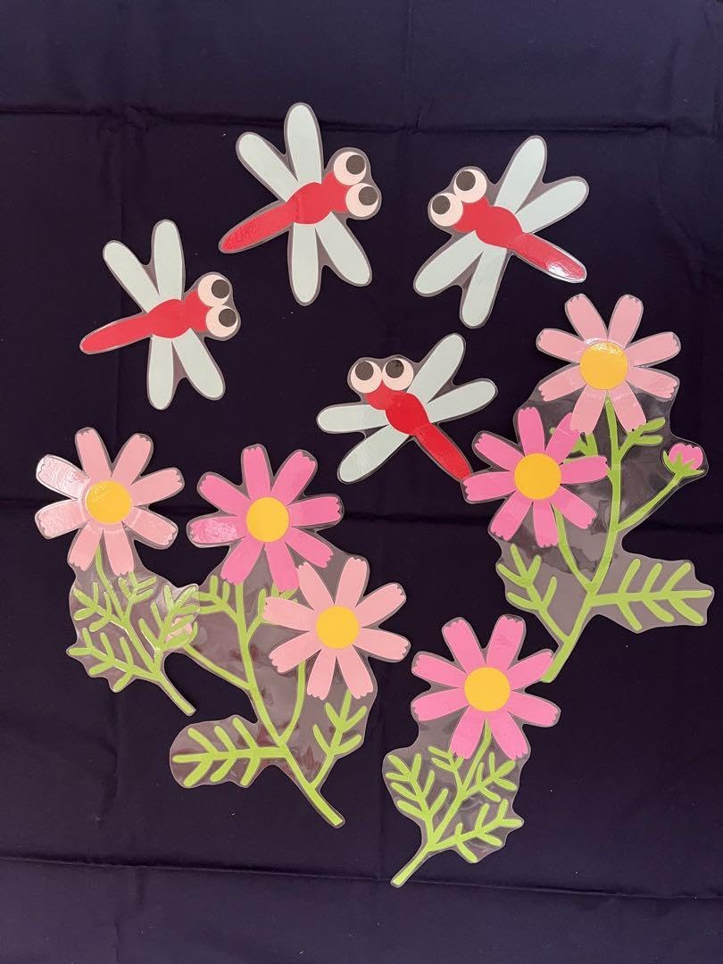 Amazon.co.jp: 壁面飾り 秋壁面 コスモス 赤とんぼ 9月 10月 介護施設