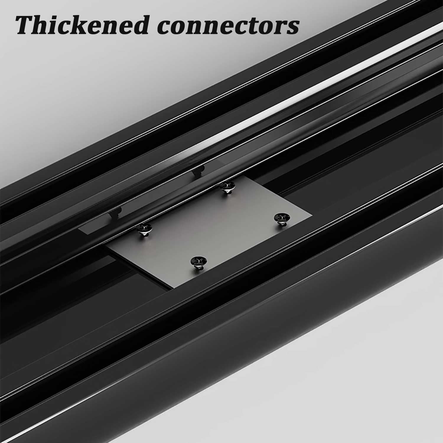 2 rails à rideaux en aluminium – Tringle à rideaux double facile à installer avec support de plafond – Séparateur de pièce de 2,6 m – Noir Idéal pour la décoration de la maison et la gestion de