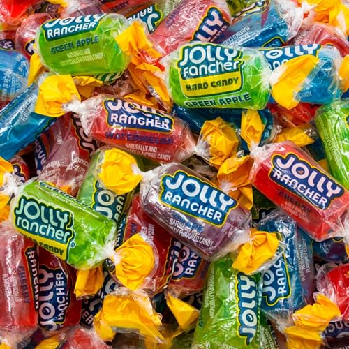 JOLLY RANCHER Hard Candy ASSORTED Mix 5 lb – Bulk Candy, 5 Original Flavors (Watermelon, Blue Raspberry, Cherry, Green Apple, Grape)