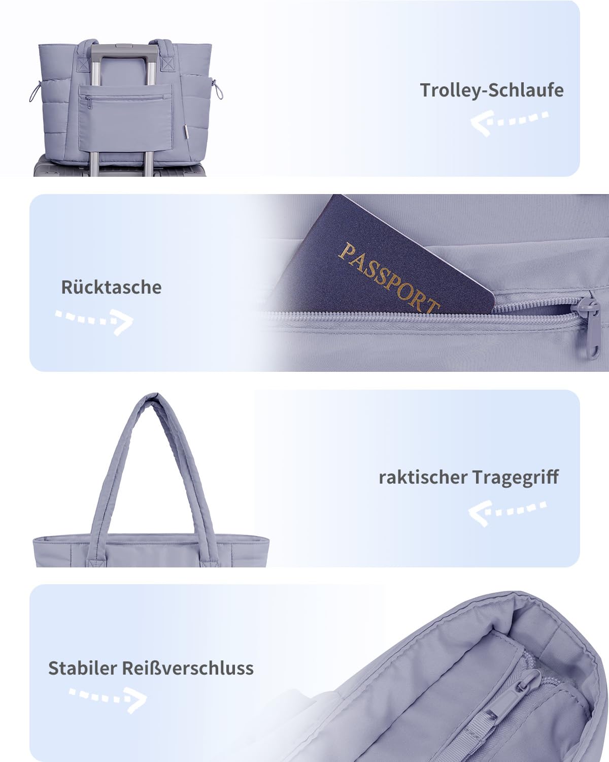 Sac Fourre-tout Puffer 2 Pièces pour Femme, Sac Cabas avec Poche Isotherme pour Bouteille 40oz et Compartiment Laptop 15,6", Idéal pour le Travail, l'Université, les Voyages (Brevet en Cours)