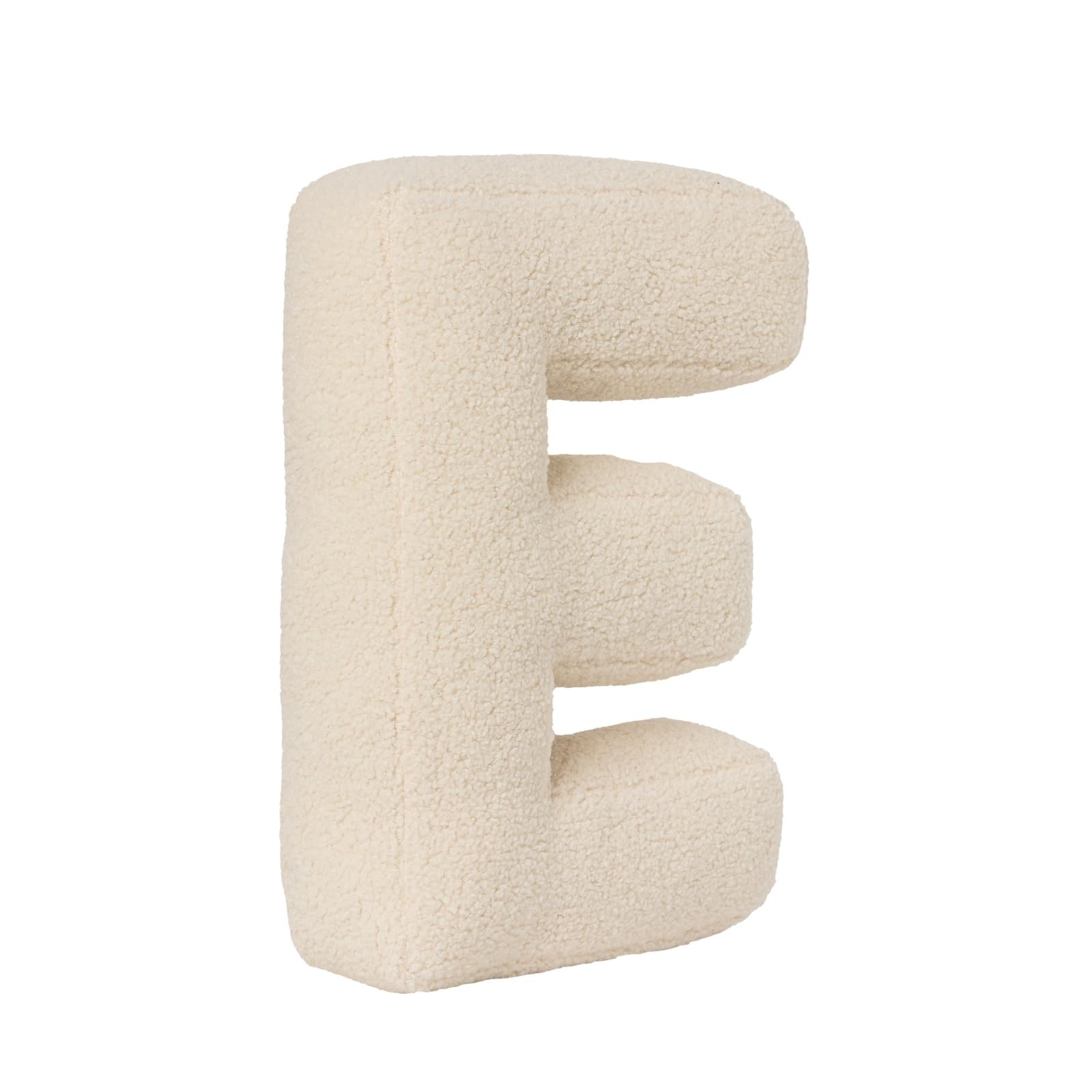AQCQDQ Buchstabekissen, Kissen als Buchstaben, Waschbar Langlebig Buchstabe Kissen, Kuschelkissen Kinder Buchstabeform Dekokissen Kopfkissen Zierkissen, Kuschelige Kissen Buchstaben (E,40x35x10 cm)