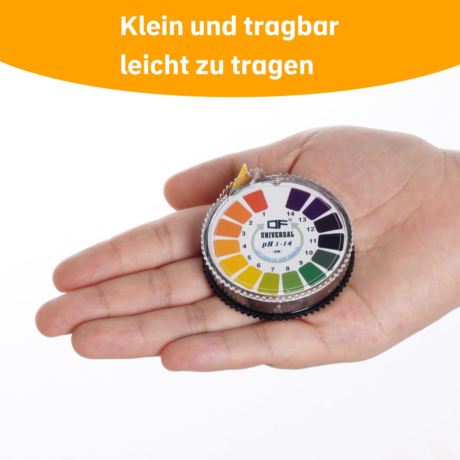 Bandelettes de test universelles, bandelettes de test PH, mesure pleine portée, 0-14 papier de tournesol pour test d'acide, bandelettes indicatrices, longueur 5 m (4)