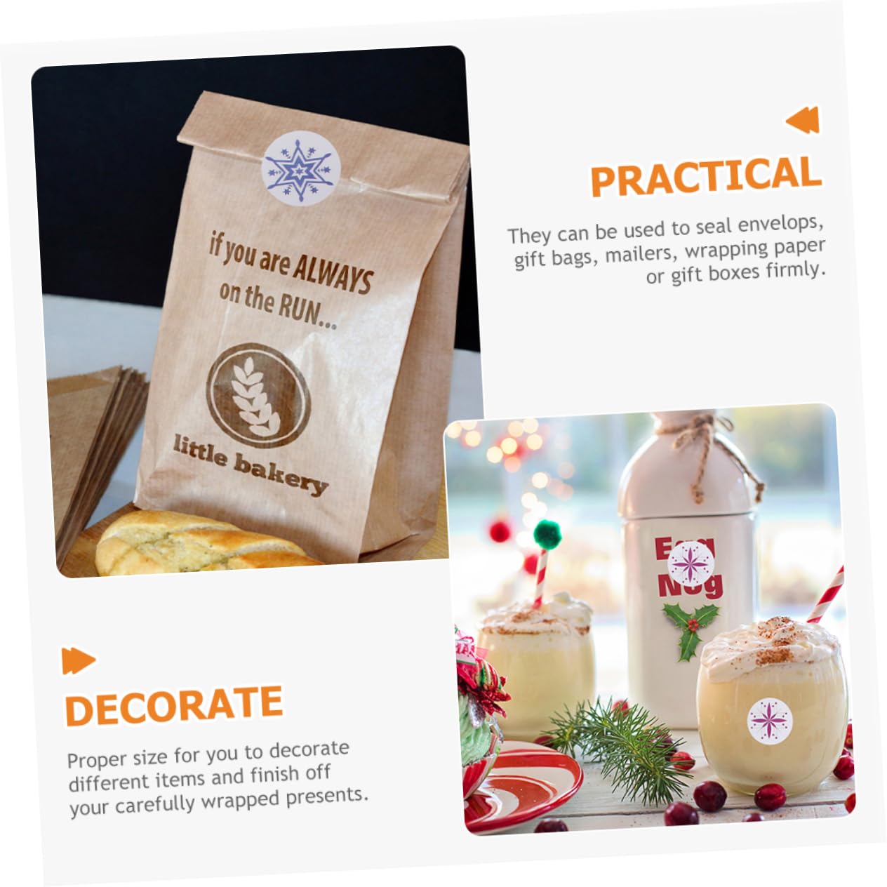 NUOBESTY 5 Set Etichetta Scatole Con Coperchio Adesivi Per Matrimoni Adesivi Glitterati Con Fiocco Di Neve Cartoline Di Natale Carta Autoadesiva in Lastra Di Rame 3 * 5
