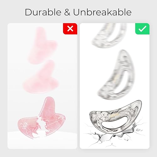 Miniatura 50 de Scienlodic Herramienta de masaje corporal Gua Sha con asa, herramienta Guasha más grande para masaje de espalda, cuello, cara, piernas, drenaje