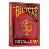 Bicycle Metalluxe Red Playing Cards - Premium Metal Foil Finish - Poker Size