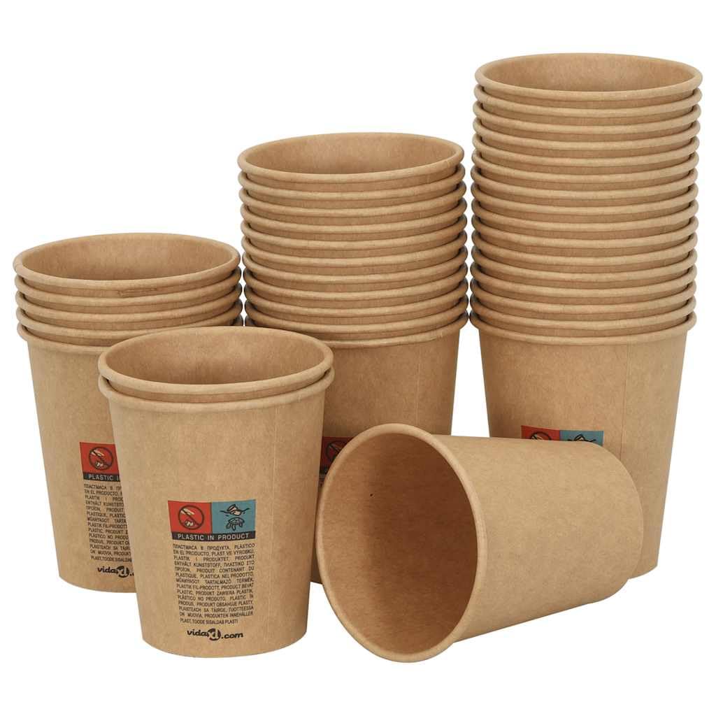 Tazze da caffè in carta 1000 pezzi 8oz 200ml Marrone Bicchieri usa e getta Tazza per caffè, Cureaux ed eventi