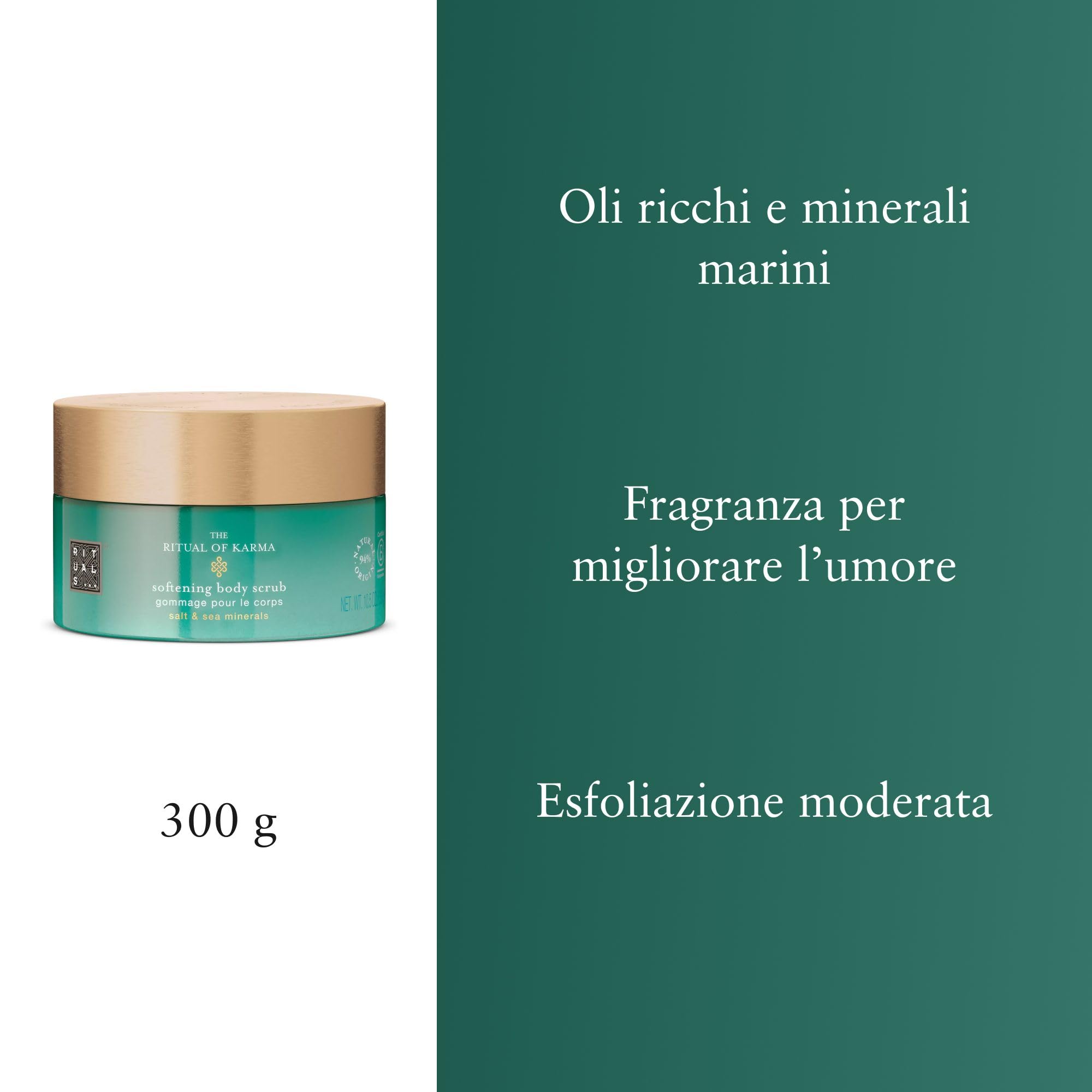 RITUALS Body Scrub The Ritual of Karma - Body Salt Scrub Made with Sea Salt and Sea Minerals - Made from 94% Natural Origin Ingredients - 300g - Image 3
