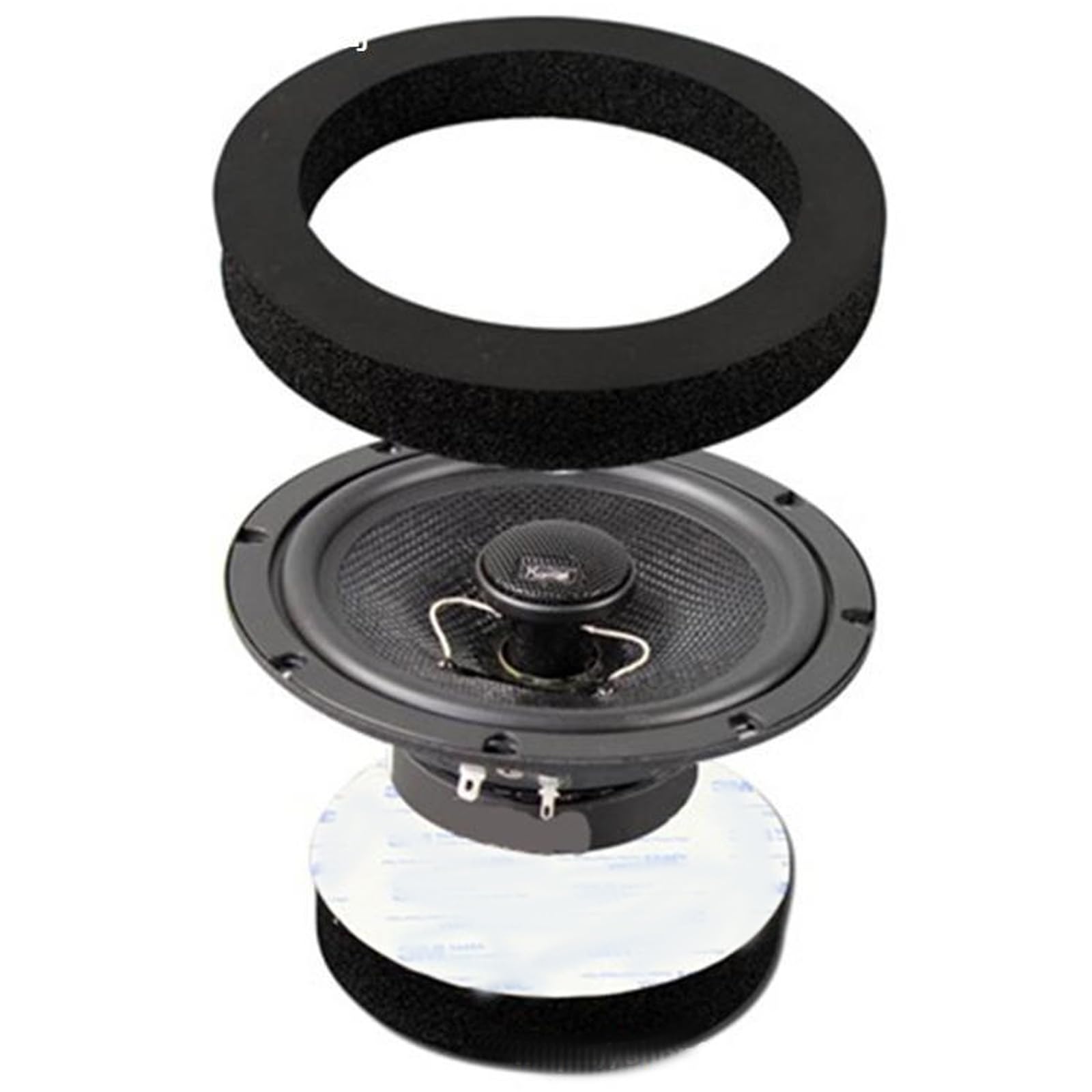 Anelli per altoparlanti per portiera auto, 16,5 cm, per appassionati di musica, modificatori di lunga durata, 4 pezzi
