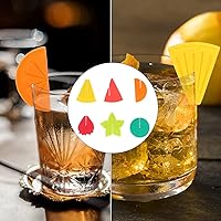 Vista 7 de ELANE 6 marcadores de bebida para vasos, marcadores de bebida para copas de vino, dijes de vino para copas de tallo