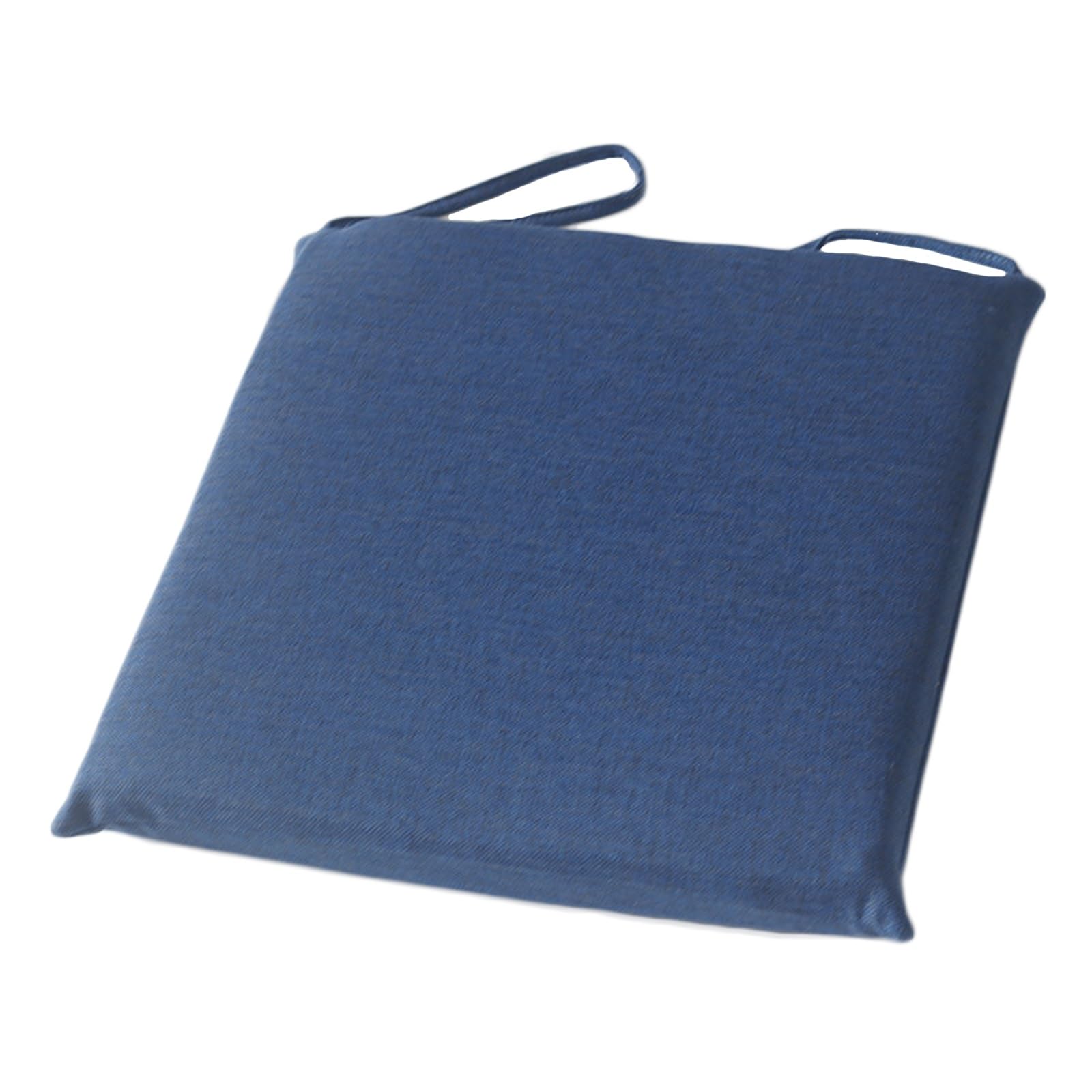 Coussin de chaise bleu antidérapant lot de 2 carrés coton lin pour salon et cuisine
