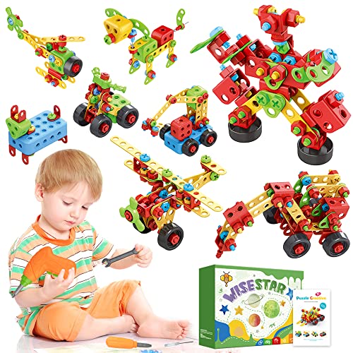 WISESTAR 446PCS Kids STEM Toys Brickyard Building Blocks with Electric Drill Puzzle - Educational Construction Engineering Toy Set for Boy Girl Age 4-8 8-12