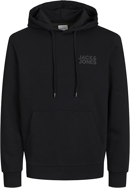 JACK & JONES Hoodie Herren Regular Fit JJEADRIAN Kapuzenpullover Pullover Sweater Print Schwarz Grau Grün Braun Beige Blau S M L XL XXL 3XL 4XL 5XL 6XL 7XL 8XL - 5