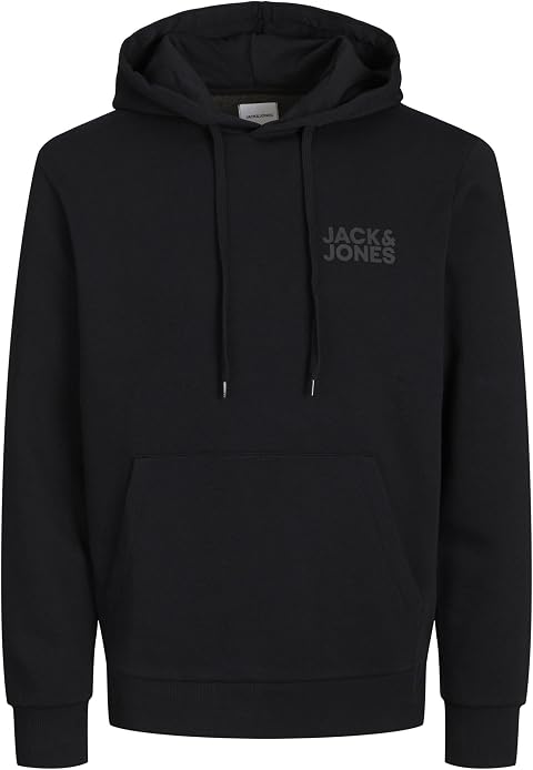 JACK & JONES Hoodie Herren Regular Fit JJEADRIAN Plus Size Kapuzenpullover Pullover Sweater Print Schwarz Grau Grün Braun Beige Blau S M L XL XXL 3XL 4XL 5XL 6XL 7XL 8XL