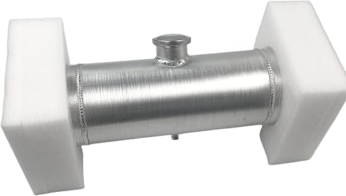 Miniatura 37 de JSD - Tanque de combustible auxiliar pequeño de 1 5/8 galones de aluminio, 6 x 15 pulgadas, relleno central de 1/4 pulgadas de salida NPT