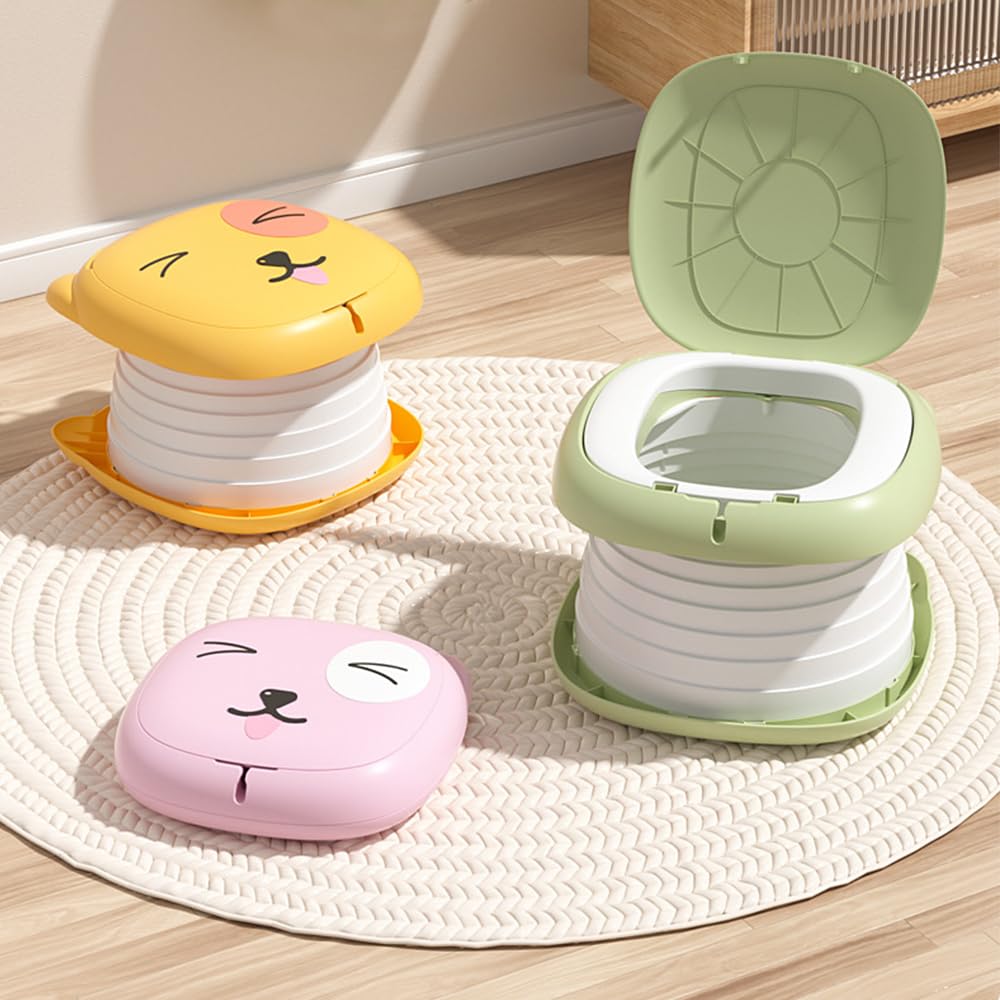 Toilettes Pliantes pour Enfants - Pot de Voyage Portable et Pliable - Siège de Toilette (Gelb)