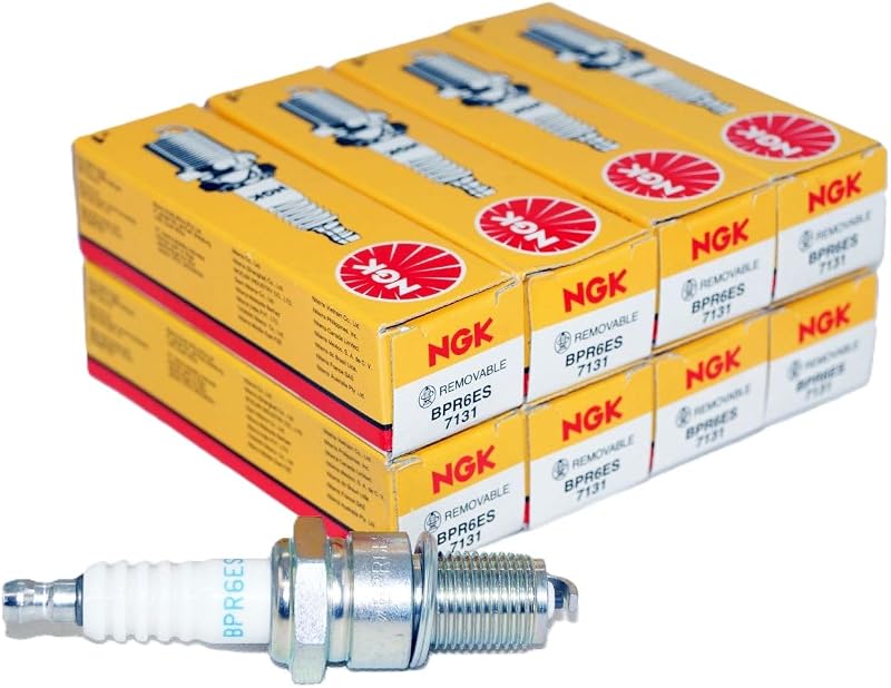 NGK (7131) BPR6ES Standard Spark Plug (8 Pack)