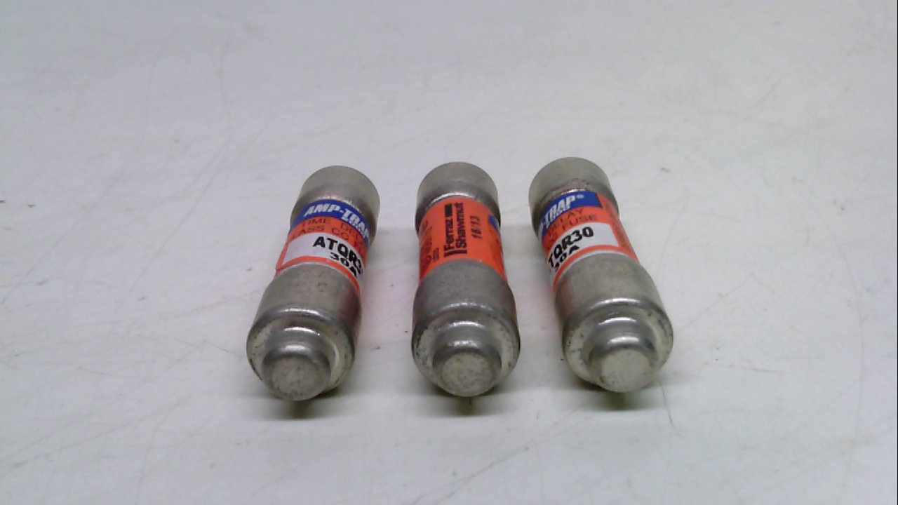 Ferraz Shawmut Atqr30 - Pack of 3 - Fuse, Class Cc, 30A, 600Vac, Atqr30 - Pack of 3 -