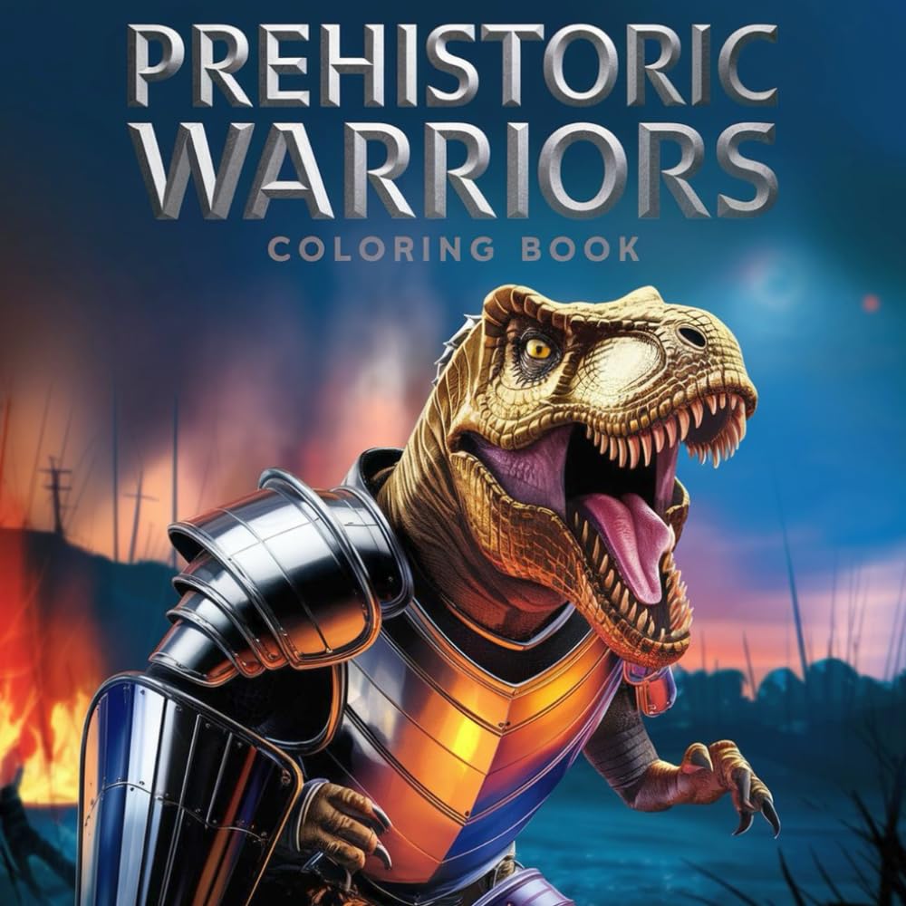 Prehistoric Warriors: Coloring Book for Kids & Teens: The Ultimate Collection of Armored Dinosaurs, Fantasy RPG Beasts, and Epic Battle Scenes (LEGENDS IN ARMOR)