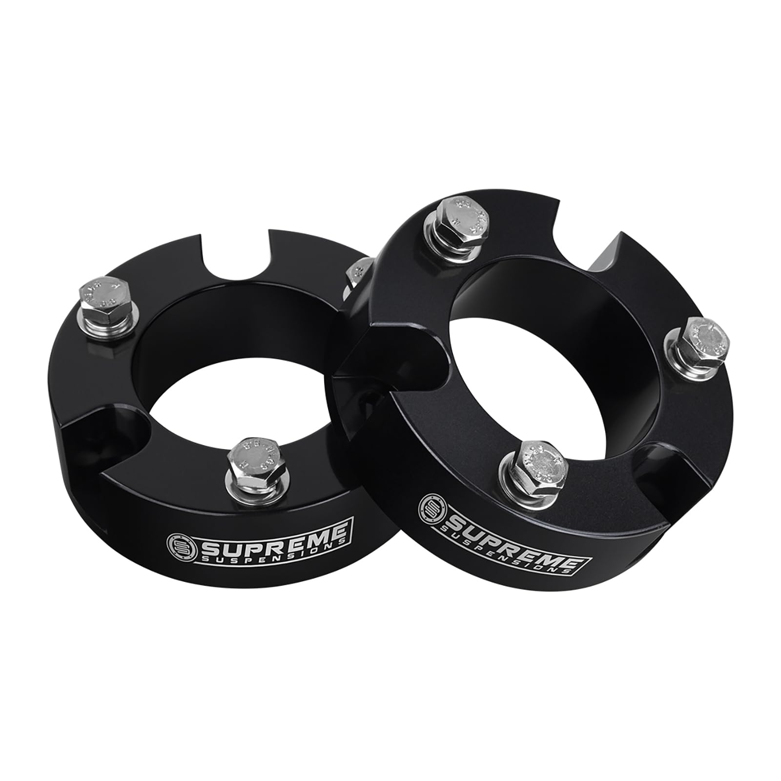 Supreme Suspensions - 3" Front Leveling Kit for 2003-2023 Toyota 4Runner / FJ Cruiser/Lexus GX - T6 Billet Aluminum Top Strut Spacers (Black)