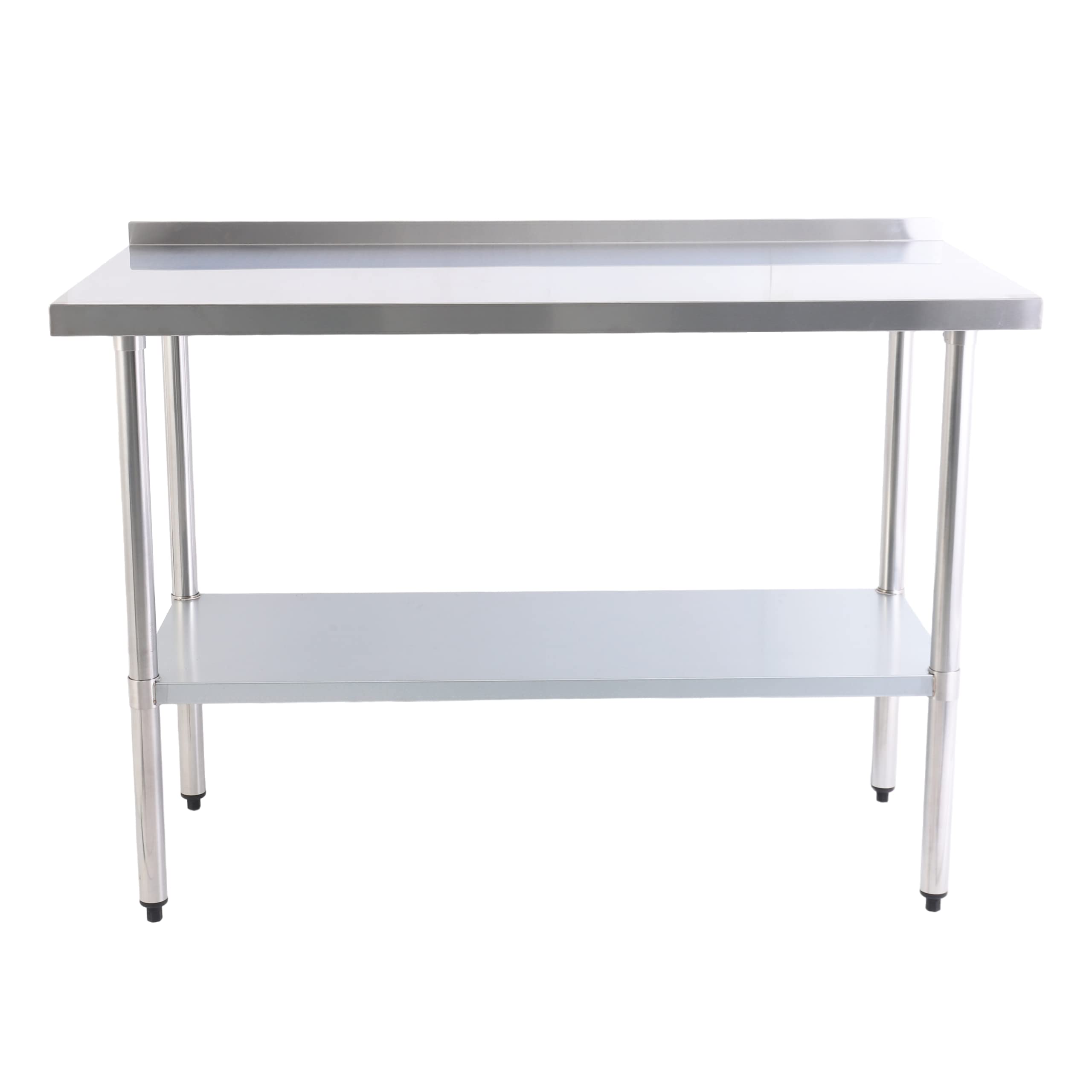 ERUPTA 24x48 inches NSF Commercial Stainless Steel Table for prep & Work Heavv Dutv Work Table for Reataurant.Hotel.Home Kitchen.Food Truck,BBQi (Table with Backsplash, 24x48x34inch)