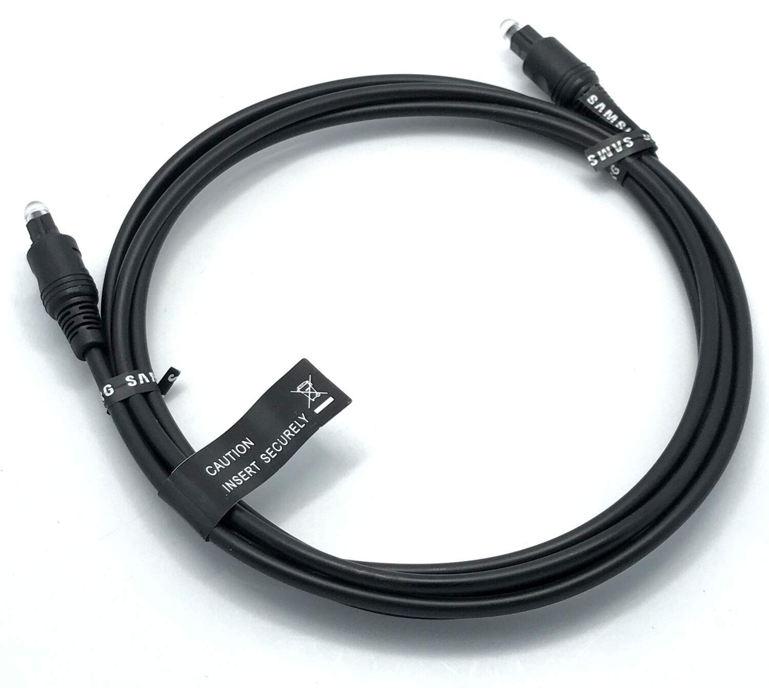 RIVER FOX AH39-00779B Audio Digital Optical Fiber Cable 1M 5ft for Home Theater, Sound Bar, TV, PS4 - Black