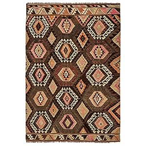 OuzYu vloerkleed Uitstekend Geometrisch Design Bruin Turks tapijt Polygon Shape Tapestry Hand Geknoopt Perzisch tapijt…