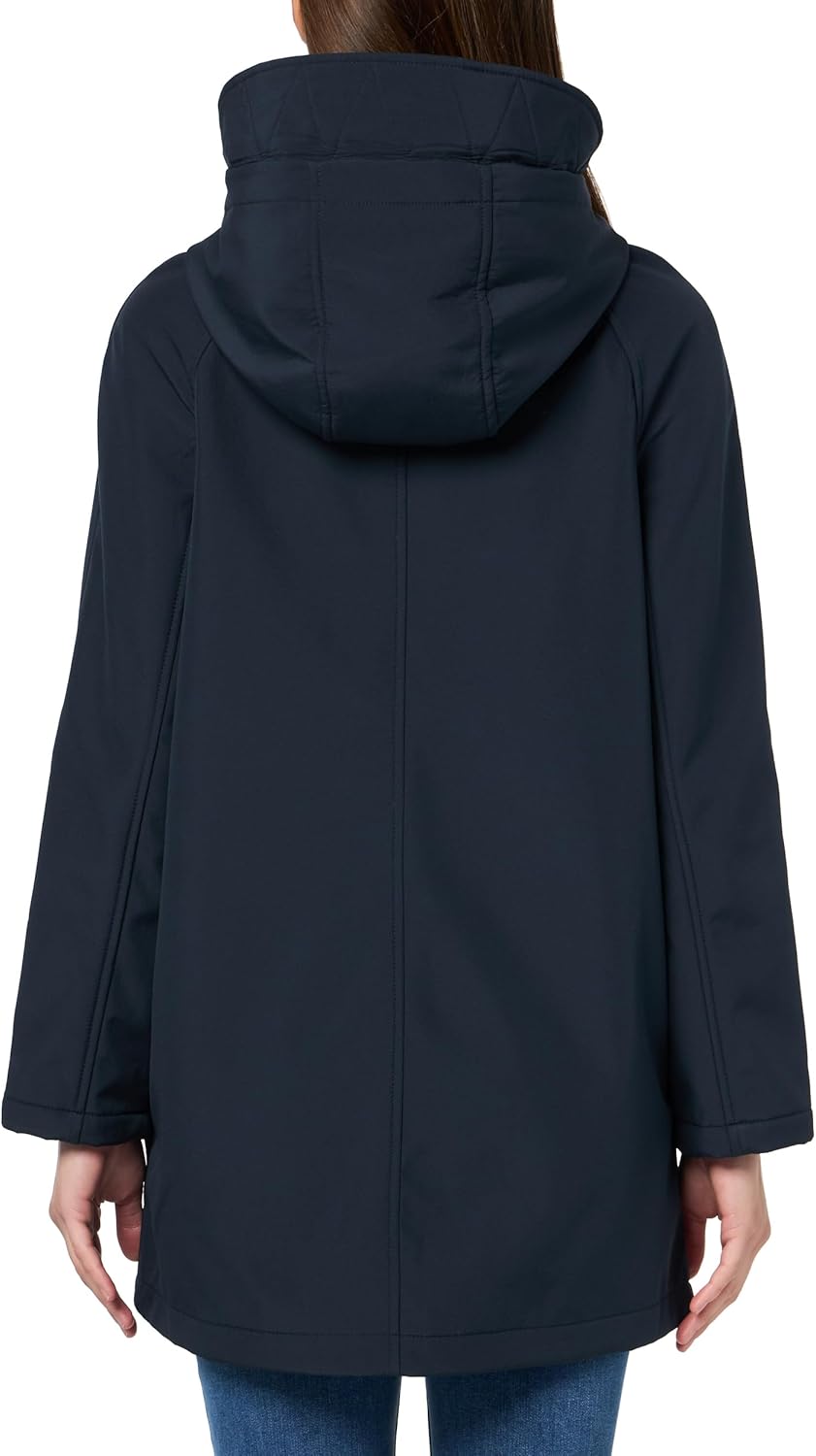 Tommy Hilfiger Women's Snap Front Softshell Aline Raincoat