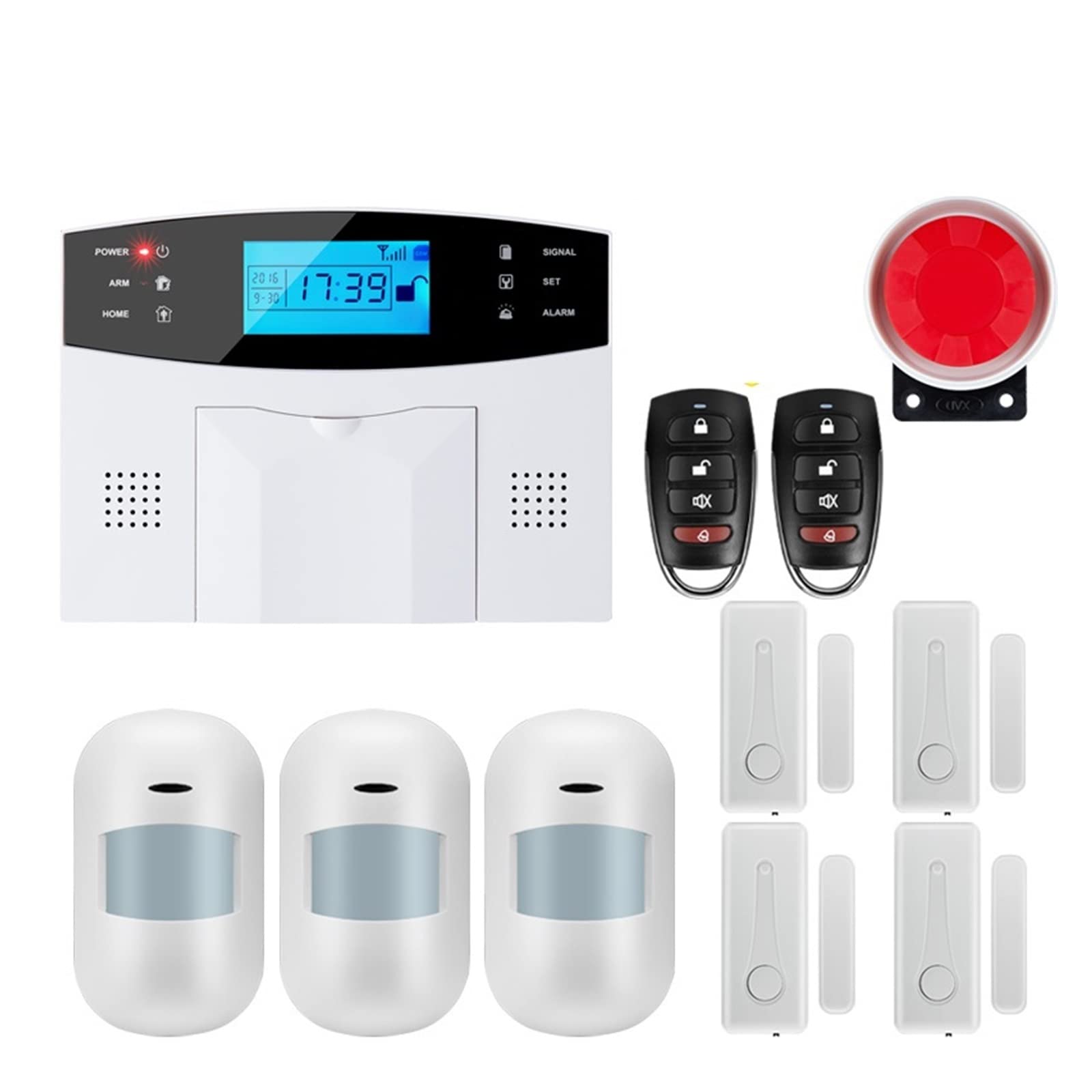Kit Allarme Casa, G2B GSM di allarme for la sicurezza del ladro for ladri for ladri Supporto Intercom di lingua vocale(G2B Bundle J)