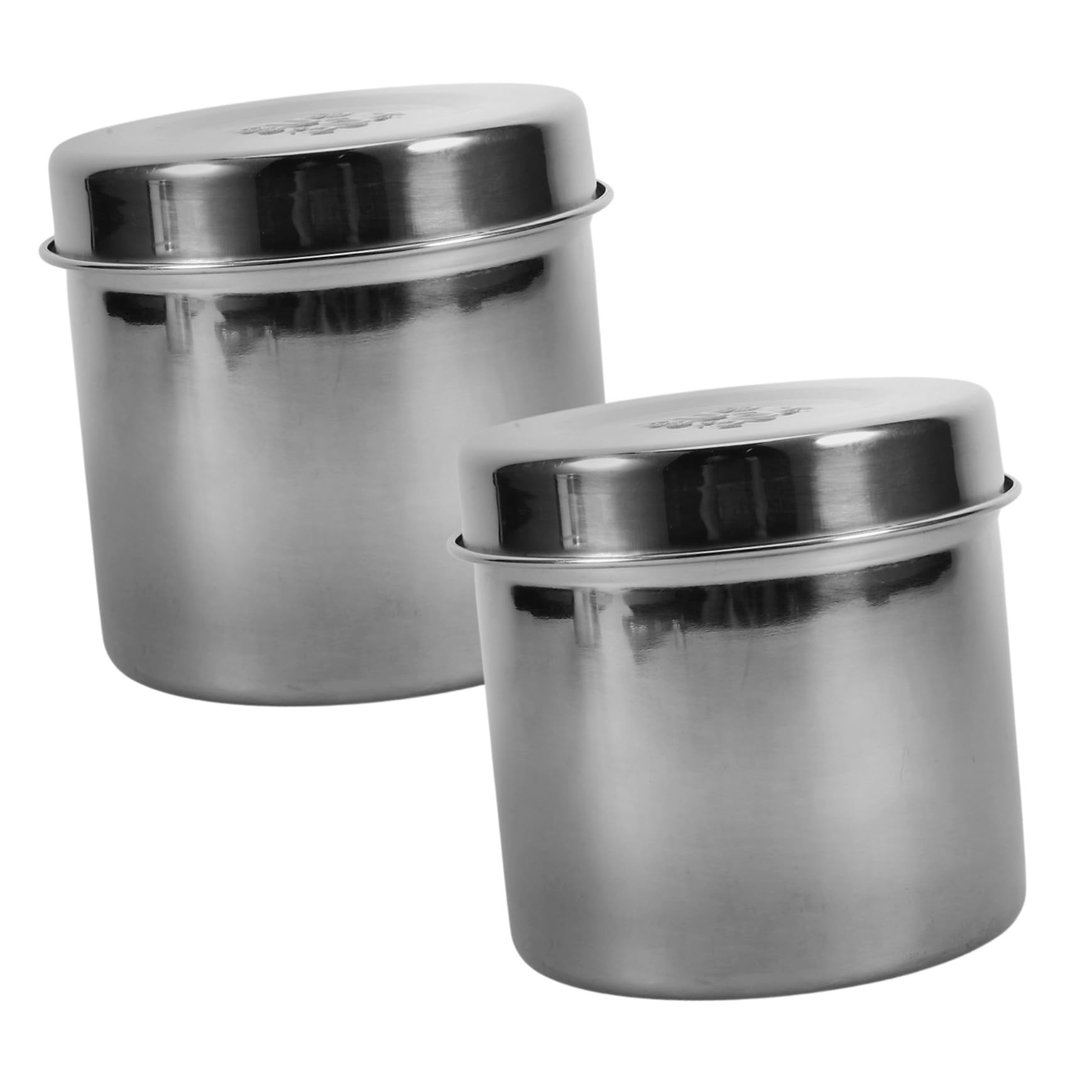 SOLUSTRE 2pcs Stainless Steel Storage Jars Portable Containers for Gauze Heat Resistant for Home Use