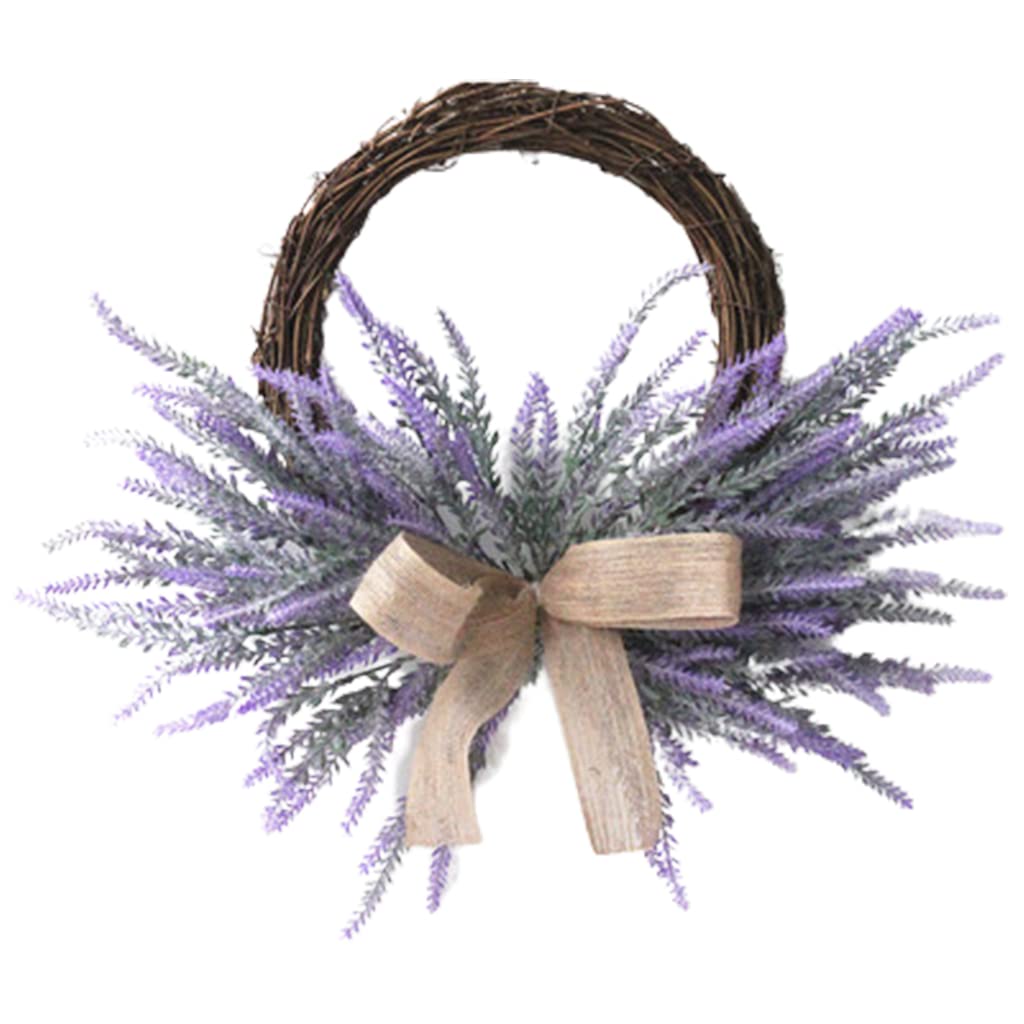Couronnes de style nordique lavande pour porte d'entrée décor d'automne chaleureux