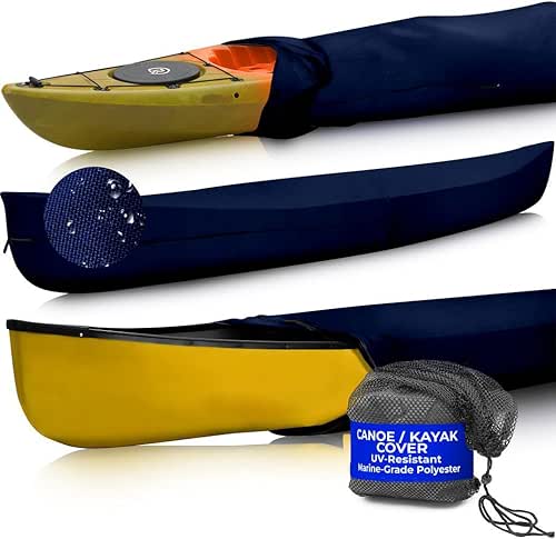 Canoe Cover Kayak Cover; Waterproof UV Resistant Marine Grade Polyester