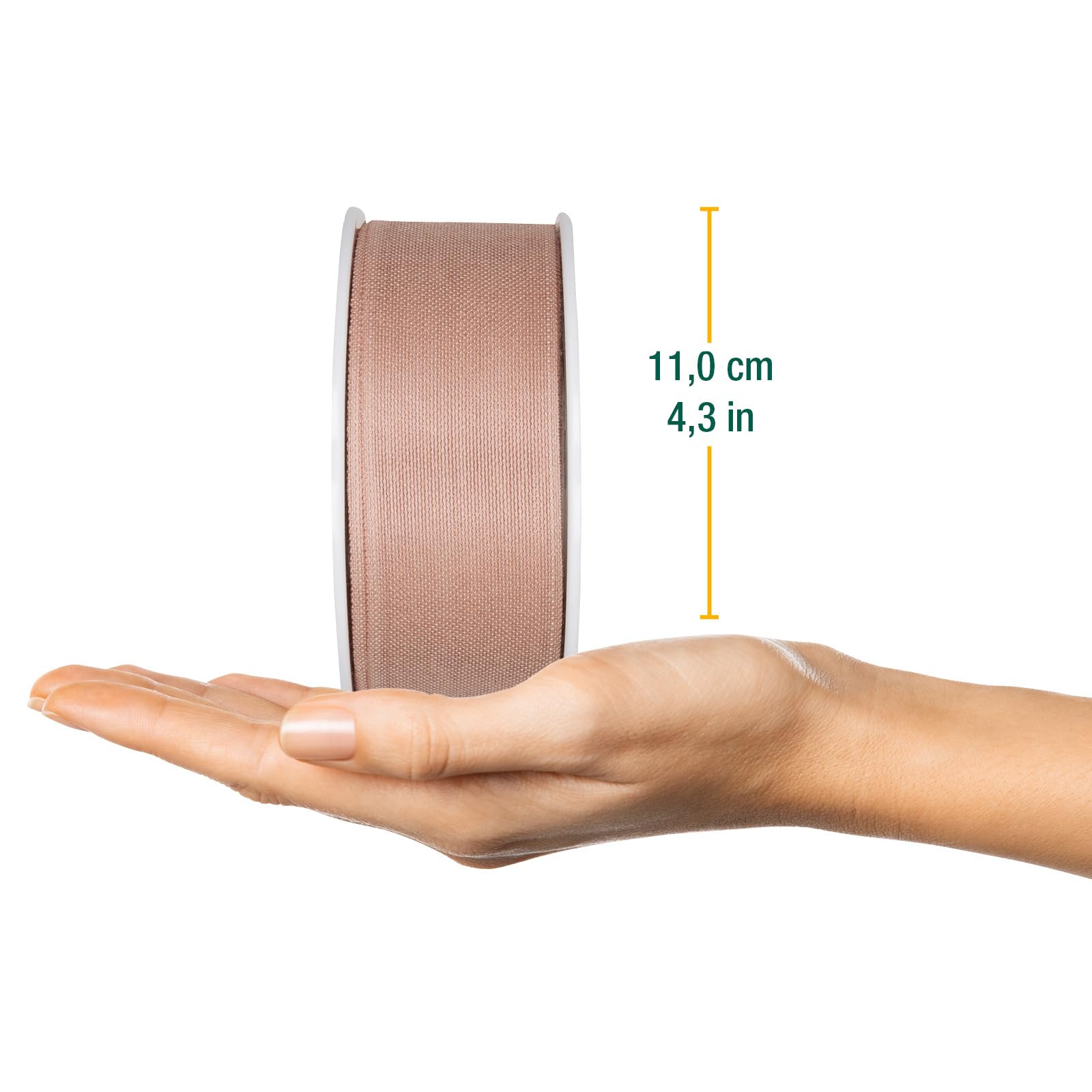 Halbach Seidenbänder Gift Ribbon Width 40 mm Length 25 m Ribbon Made in Germany Gift Ribbons in a Variety of Colours and Widths Perfect for Packaging and Decorating Colour: Natural - Image 2