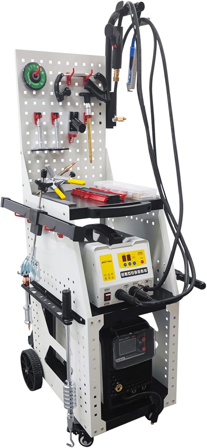 97ES Steel Dent Pulling Machine Car Auto Repair Machine Depression Repair Data Recovery with Digital Inverter Pulse Gas Shielded Welding Machine 220V