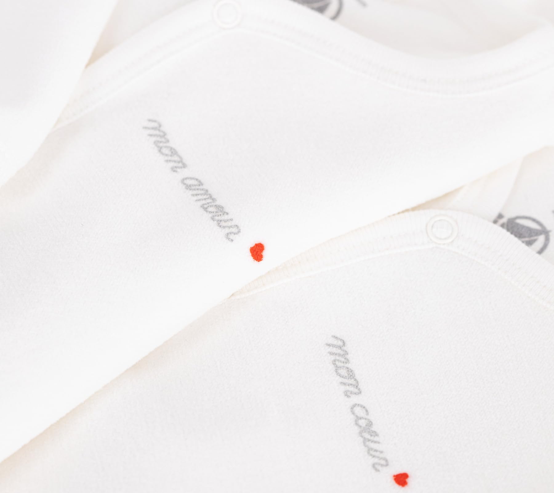 Petit Bateau Lot de Pyjamas Bébé en Velours Unis Multicouleur A0ff500 Vêtements Nuit Mixte bébé (Lot de 2)