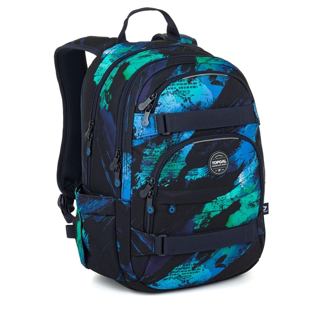 TOPGAL Schulrucksack Jungen ab 5. Klasse Ergonomisch 25L Stauraum Standfest Laptopfach Mittelstufe Blau Schwarz