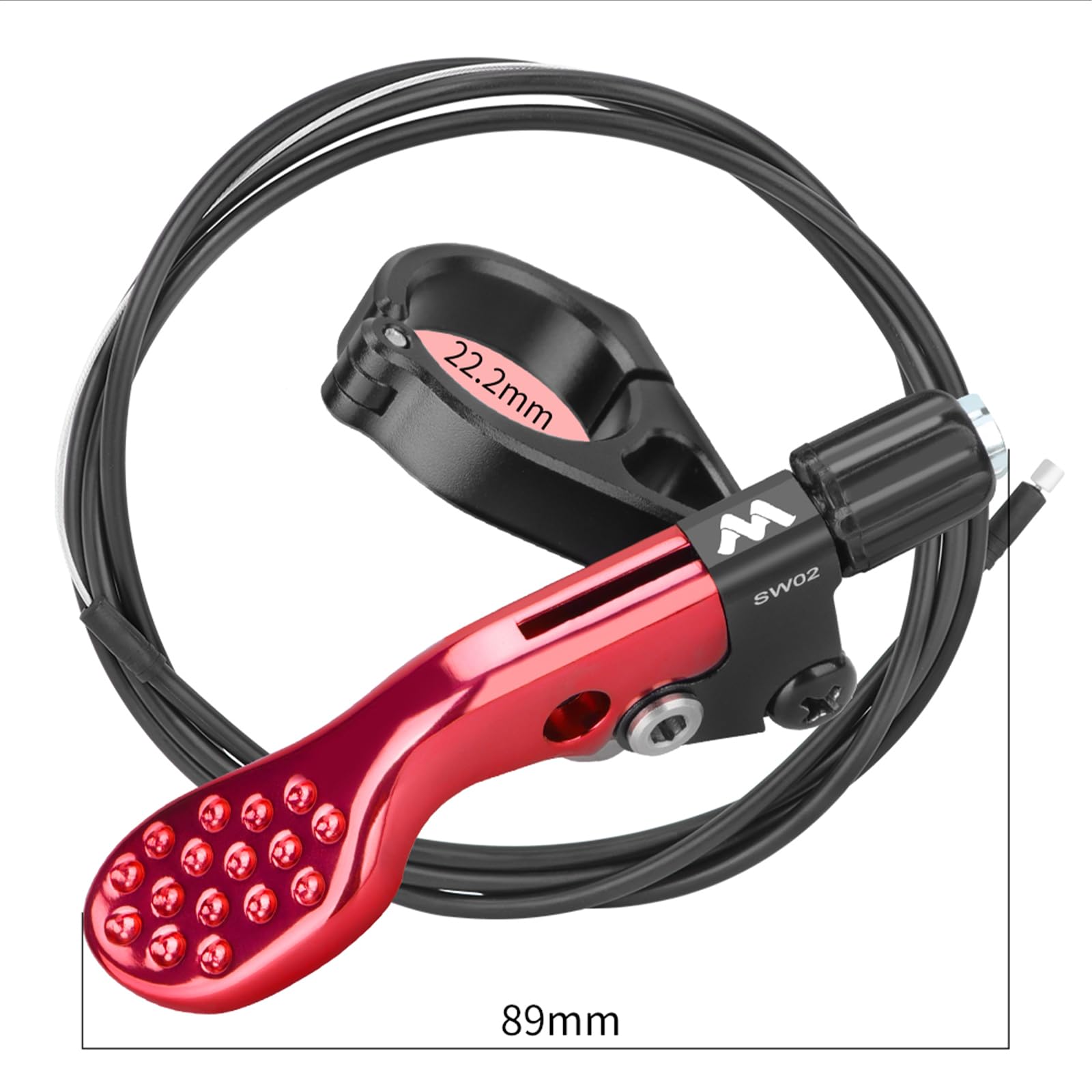 JFOYH Levier de Commande pour Tige de Selle télescopique – Kit de Commande pour Tige de Selle à Passage Interne ou Externe, Compatible Guidon 22,2 mm