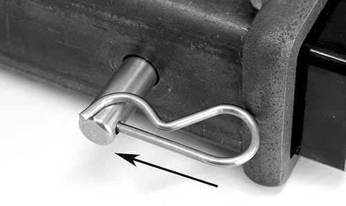 Miniatura 5 de LFPartS Kit de clip de sujeción con pasador de enganche de remolque de acero inoxidable de 58 pulgadas de diámetro para receptor de 2 pulgadas