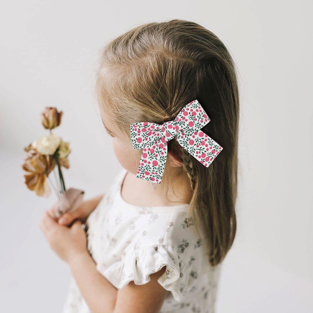 Combo of 13 pcs Printed Bow Hair Clips