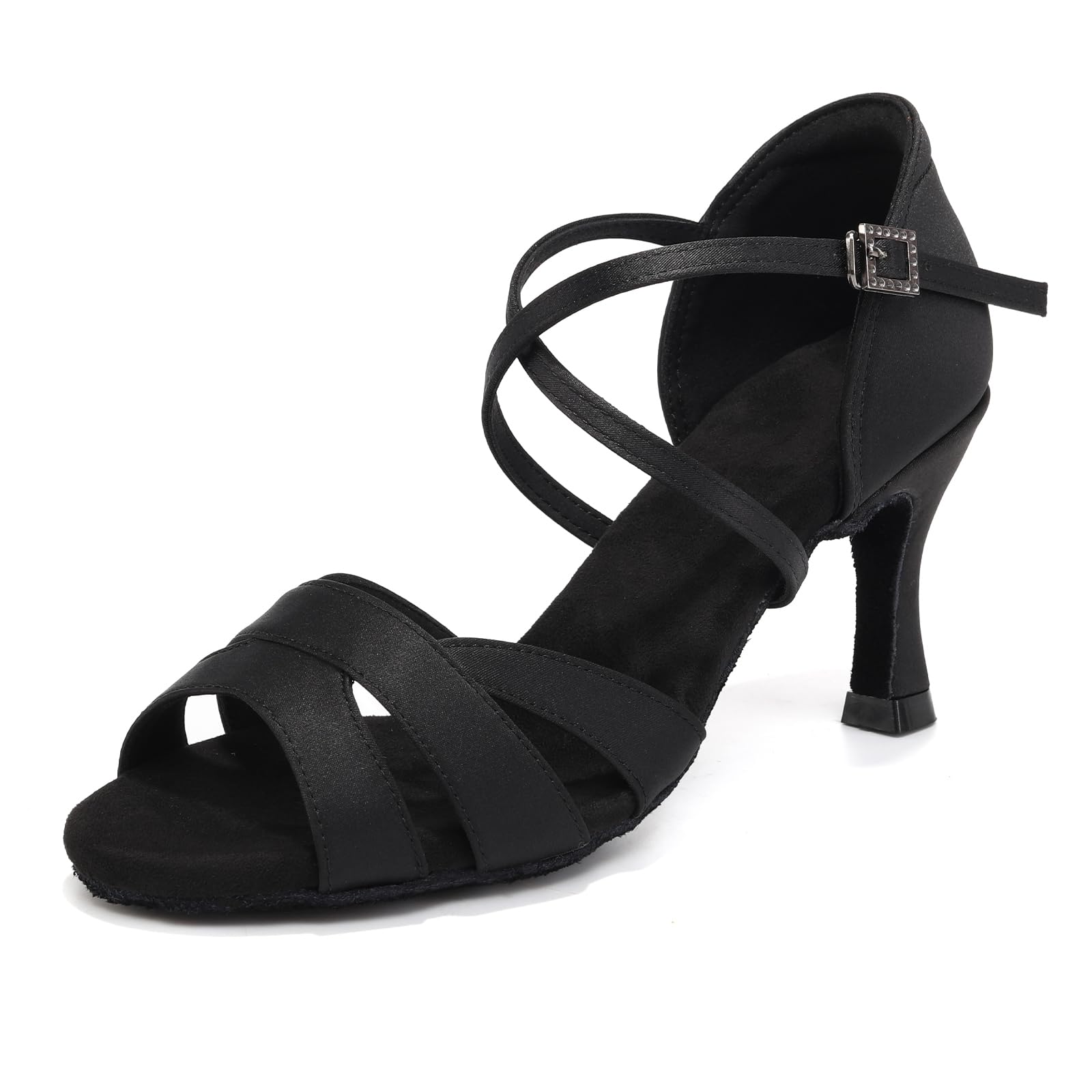 Scarpe da Ballo Latino Americano Donna Professionale Salsa Tango Scarpe Ballo da Sala Tacco 7,5