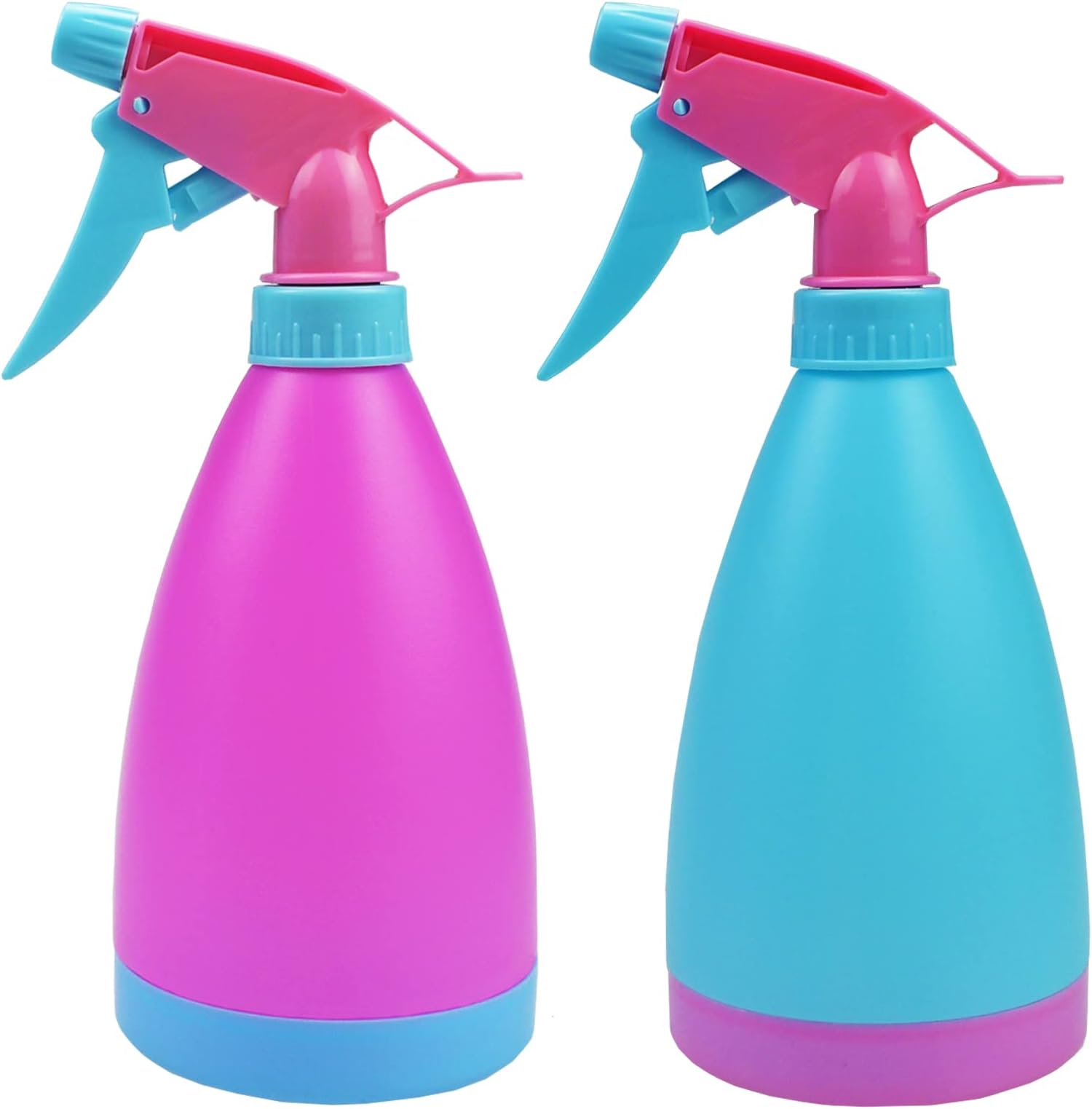 500ML Mist Spray Bottles 2 Pack Refillable Sprayer Leak Proof Trigger Spraying Bottle with Mist Stream for Cleaning, Gardening