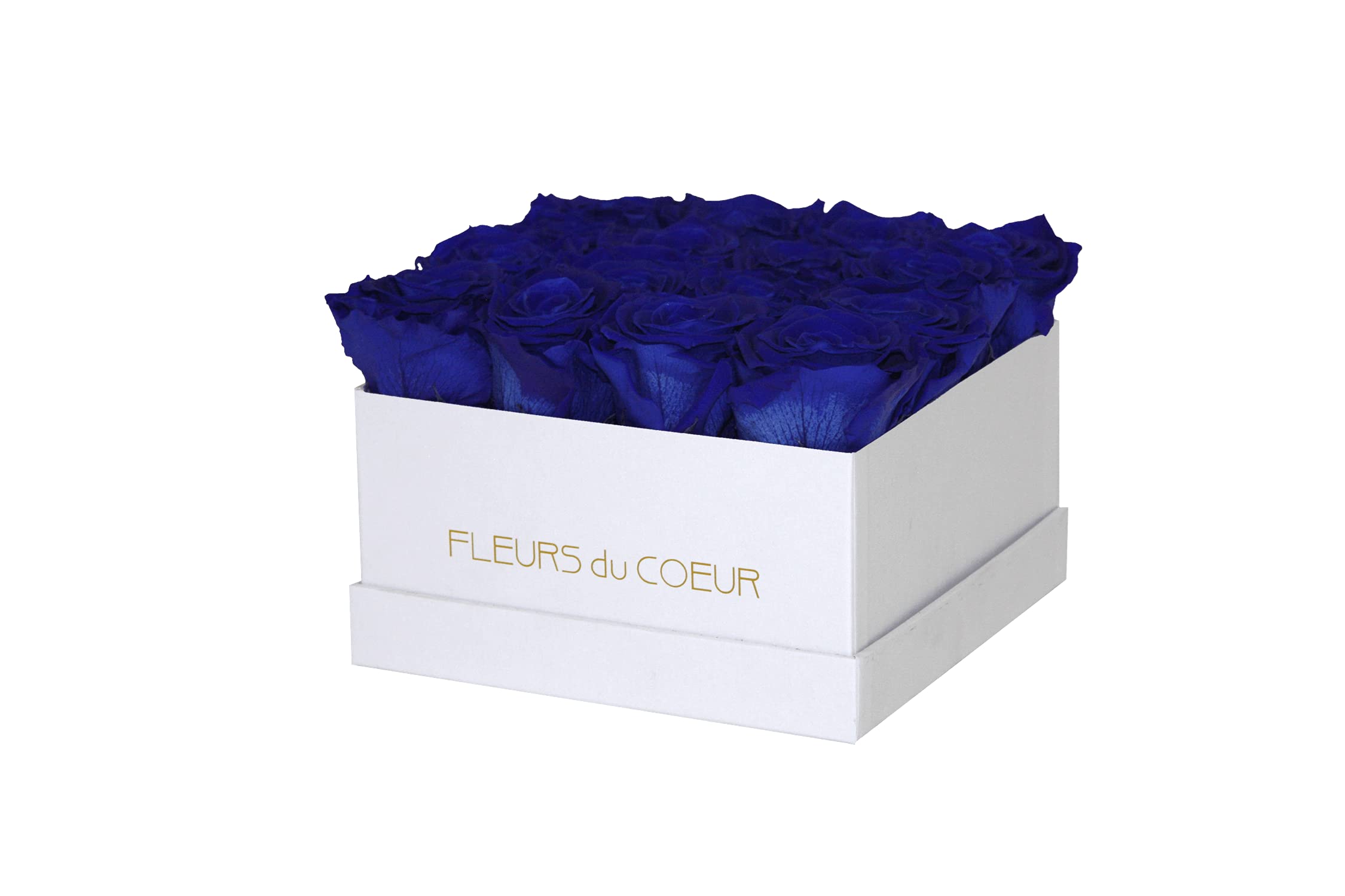 Roses infinies bleues : sublimez votre salon avec cet écrin de 16 fleurs