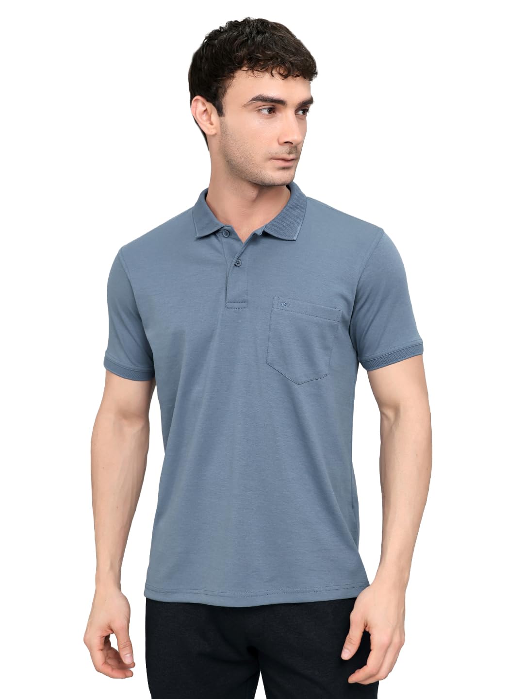 Monte Carlo Mens Regular Fit Half Sleeve Solid Polo Neck T-Shirt (Pack of 1)-picture-38