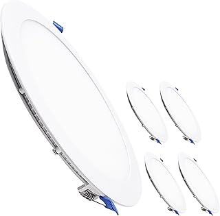 LED ATOMANT Pack 5x Downlight LED Panel Extraplano Redondo 225mm 20W, CCT (Selector de Color Blanco Calido, Neutro y Frio), Corte 205mm, 1800 lumenes, Driver incluido