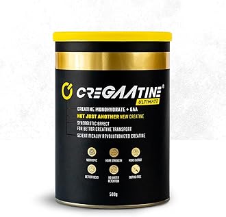 CreGAAtine Ultimate | 50% Higher Dosage in Bulk Pack | Micronized Creatine Monohydrate + GAA | Advanced Strength & Focus | No Water Retention | Boosts Muscle Growth & Energy | 500g, 166 Servings