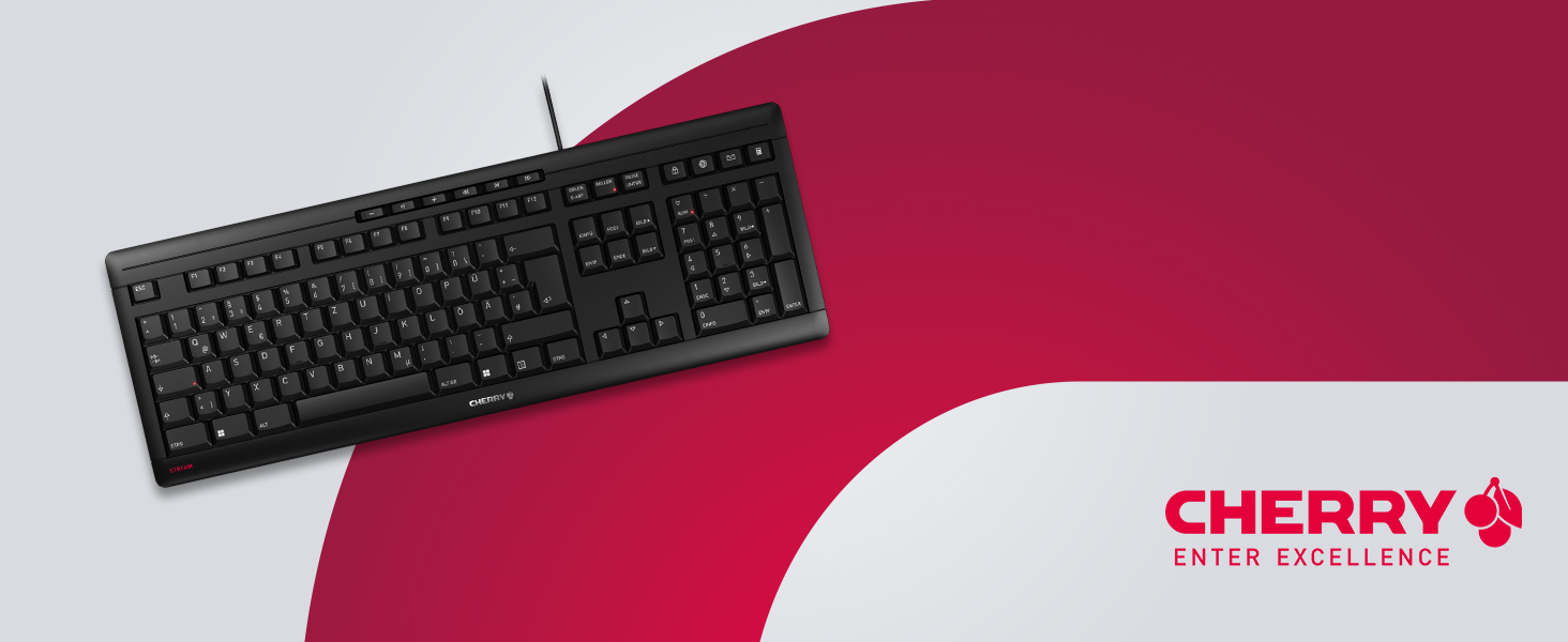 Clavier Cherry STREAM JK-8500 AZERTY – Noir, USB, Neuf