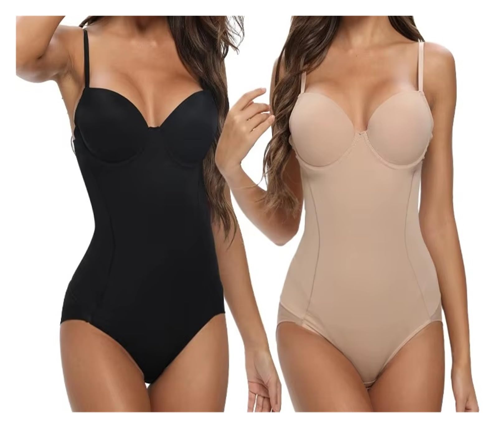 Femmes Shapewear Body Taille Formateur Gilet Mince Corps Complet Shaper intégré Soutien-Gorge Haut for femmme Ventre contrôle sous-vêtements Amincissants(Pink,S)