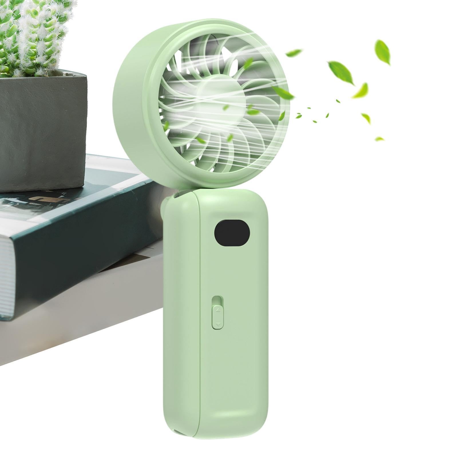 Ventilatore con Clip 5 Velocità Display Digitale Raffreddamento Personale | Piccola Ventola da Scrivania a Batteria per Rinfresco per Casa Ufficio Scrivania Tavolo Passeggino Viaggi Esterni Campeg