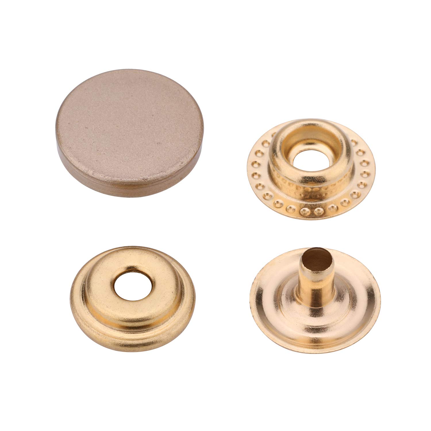 Trimming Shop drukknopen Duurzame Snap Fasteners 4 Deel, Legering Cap Metalen Terug Snaps voor DIY Leathercraft, Kleding Reparatie, Jack, Purses Decoratie (12.5mm